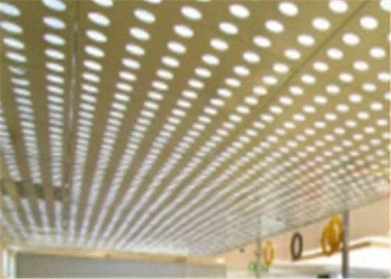 PVC Tavanlı Güvenlik Tavanları MS Delikli Metal Hasır Levha Arka Işık