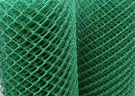Elmas Şekli Yeşil Kaplamalı Zincir Bağlantı Çiti 50mm ila 70mm Açılış Boyutu