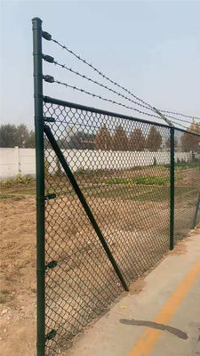 Çinko Kaplı Galvanizli Zincir Bağlantı Kumaş 0.148'' Tel Çapı 2''X2'' 12ft X 50ft